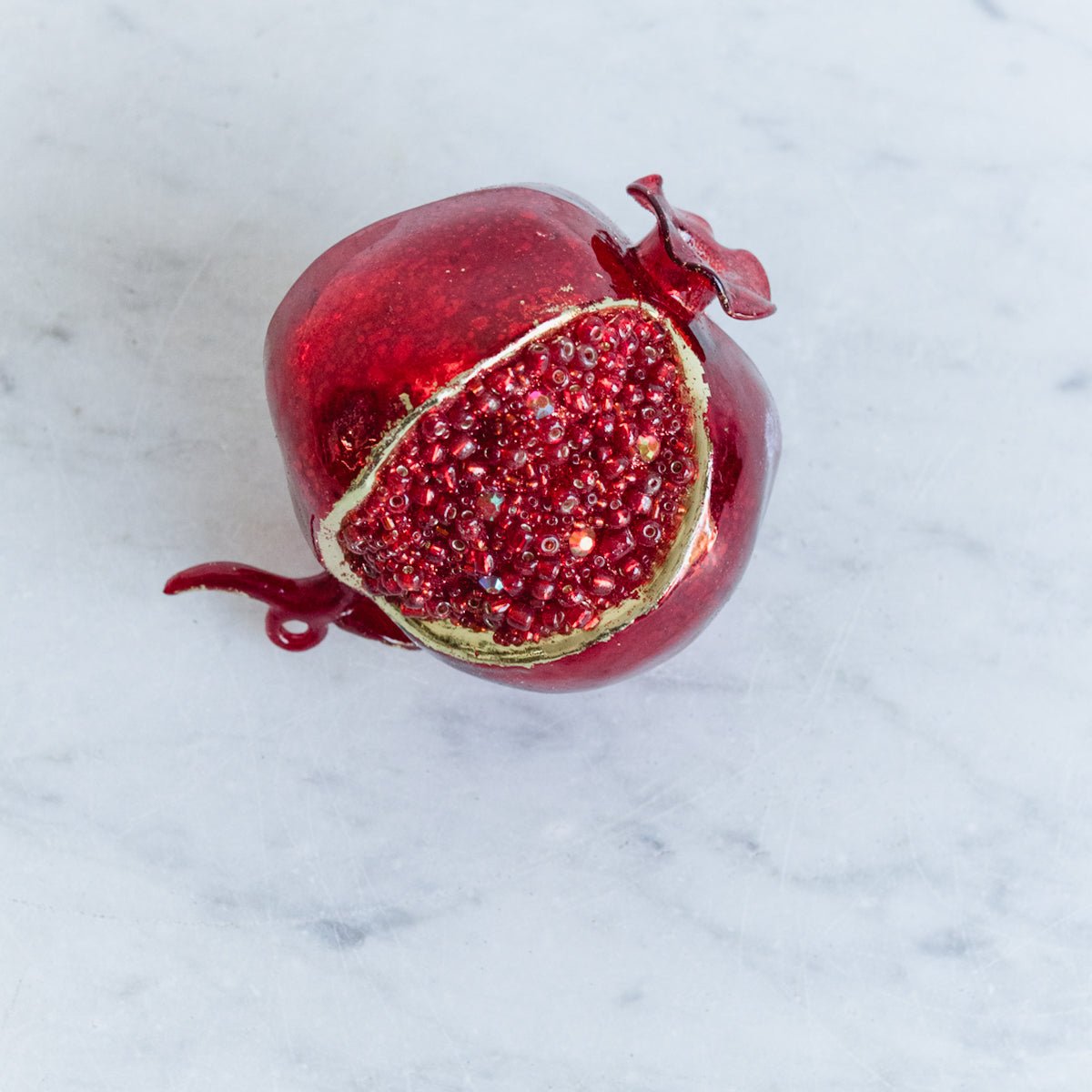 Blown Glass Pomegranate Ornament - elsie green - decor