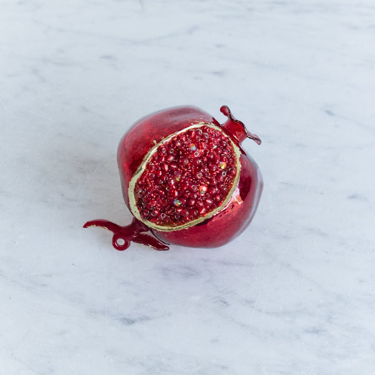 Blown Glass Pomegranate Ornament - elsie green - decor