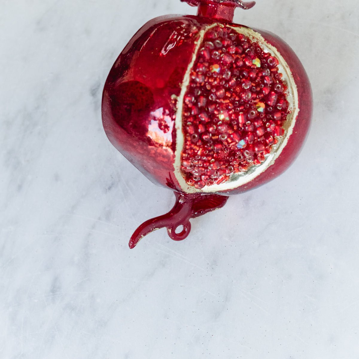 Blown Glass Pomegranate Ornament - elsie green - decor