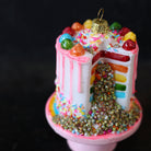 Blown Glass Sprinkle Cake Ornament - elsie green - decor