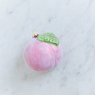 Blown Glass Sugared Peach Ornament - elsie green - decor