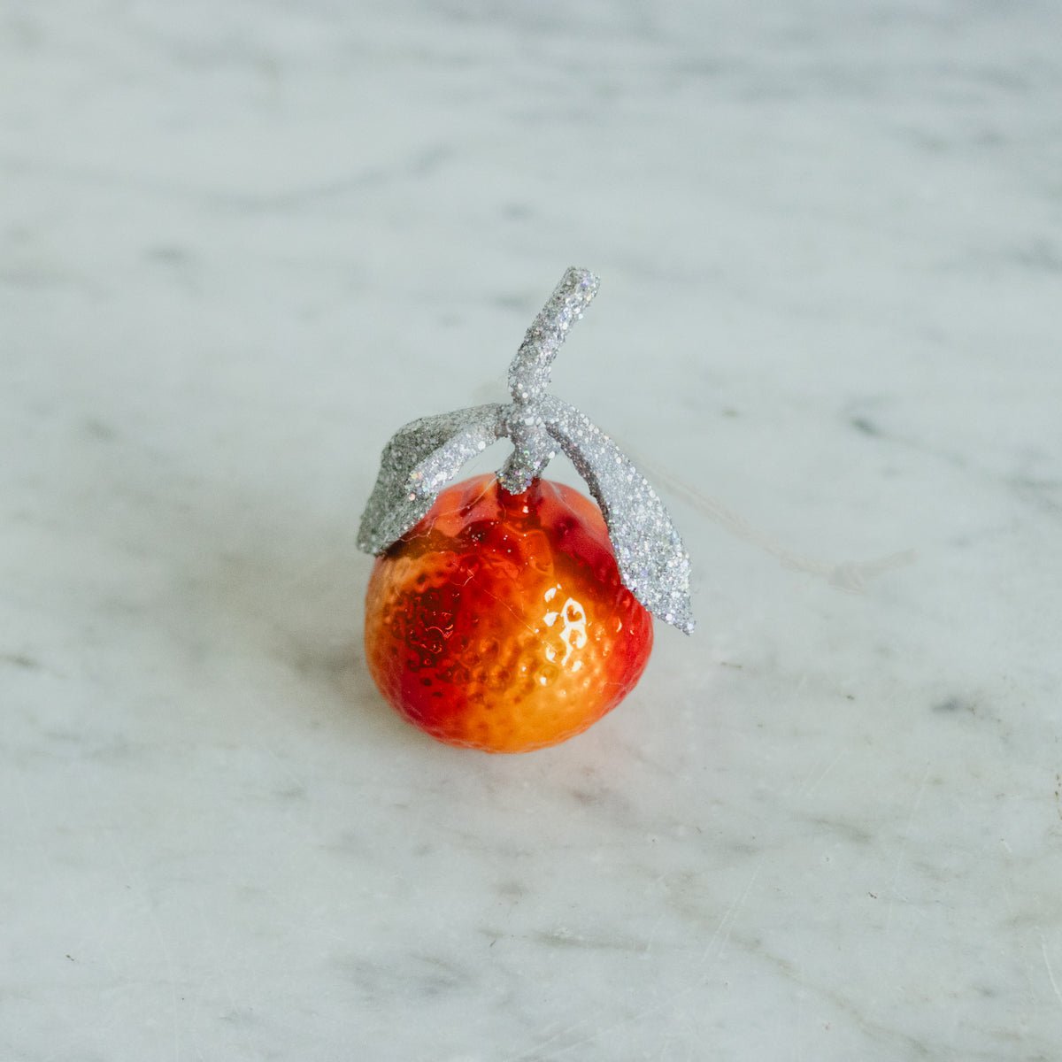 Blown Glass Tangerine Ornament - elsie green - decor