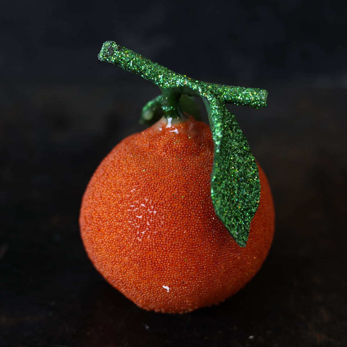 Blown Glass Tangerine Ornament - elsie green - decor