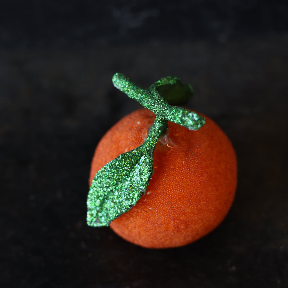 Blown Glass Tangerine Ornament - elsie green - decor