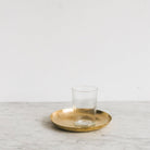 Blown Glass Tumbler with Brass Balancing Tray - elsie green - the french kitchen
