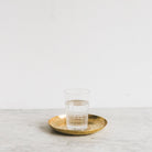 Blown Glass Tumbler with Brass Balancing Tray - elsie green - the french kitchen
