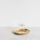 Blown Glass Tumbler with Brass Balancing Tray - elsie green - the french kitchen
