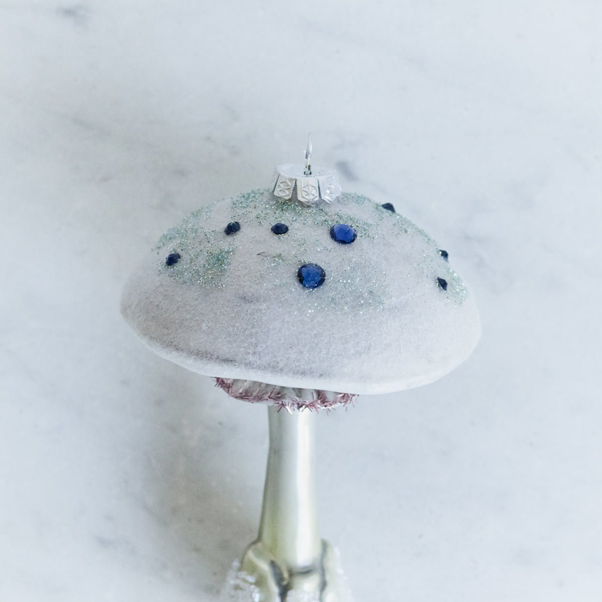 Blown Glass Woodland Mushroom Ornament - elsie green - decor