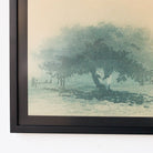 Blue Landscape Framed Lithograph - elsie green - Art