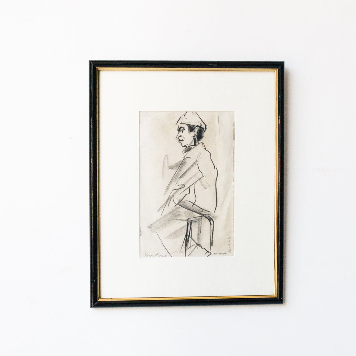 Bob Tenhoop Drawing Seated Man - elsie green - Art