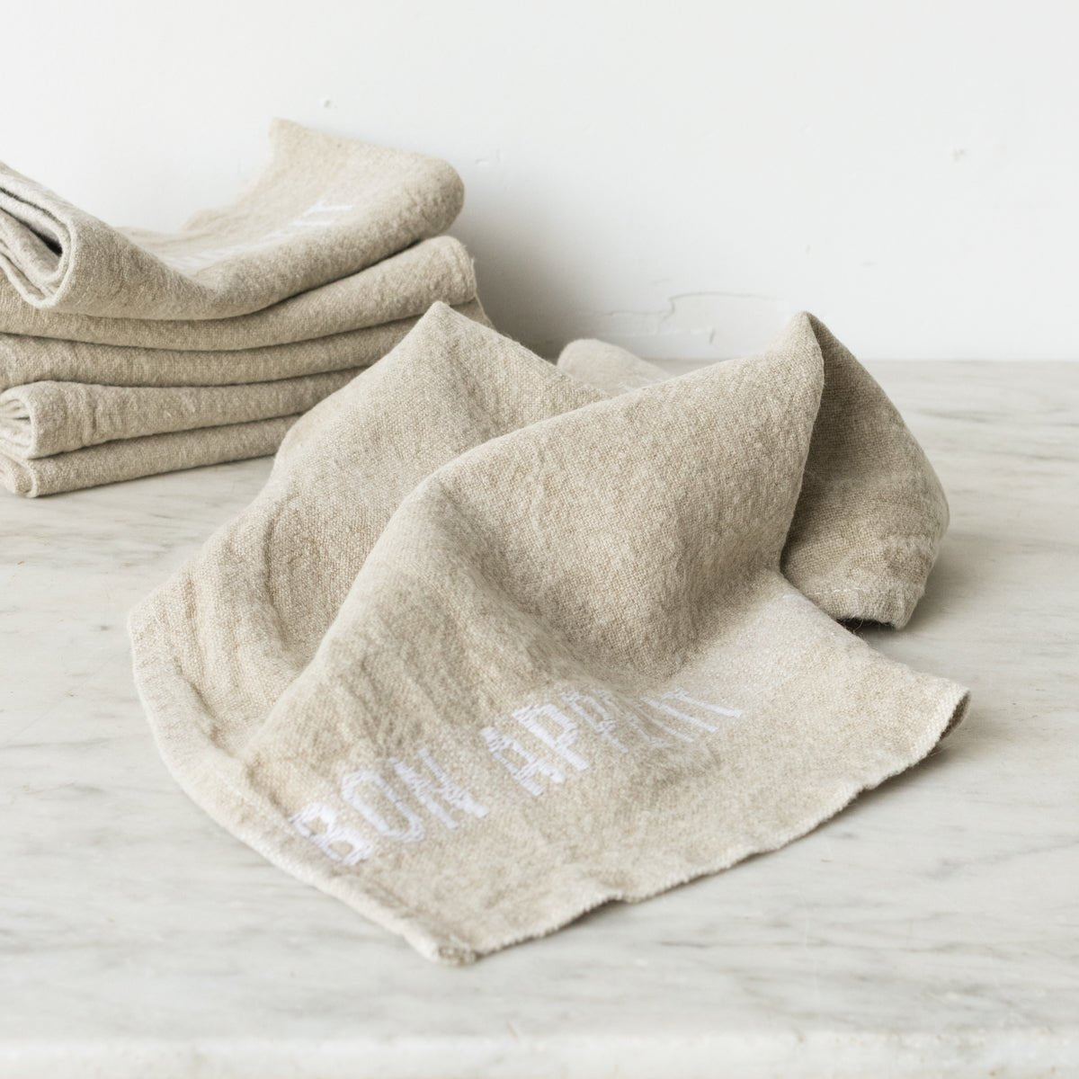 Bon Appetit Napkin Set of 4 | Natural with White - elsie green - textiles