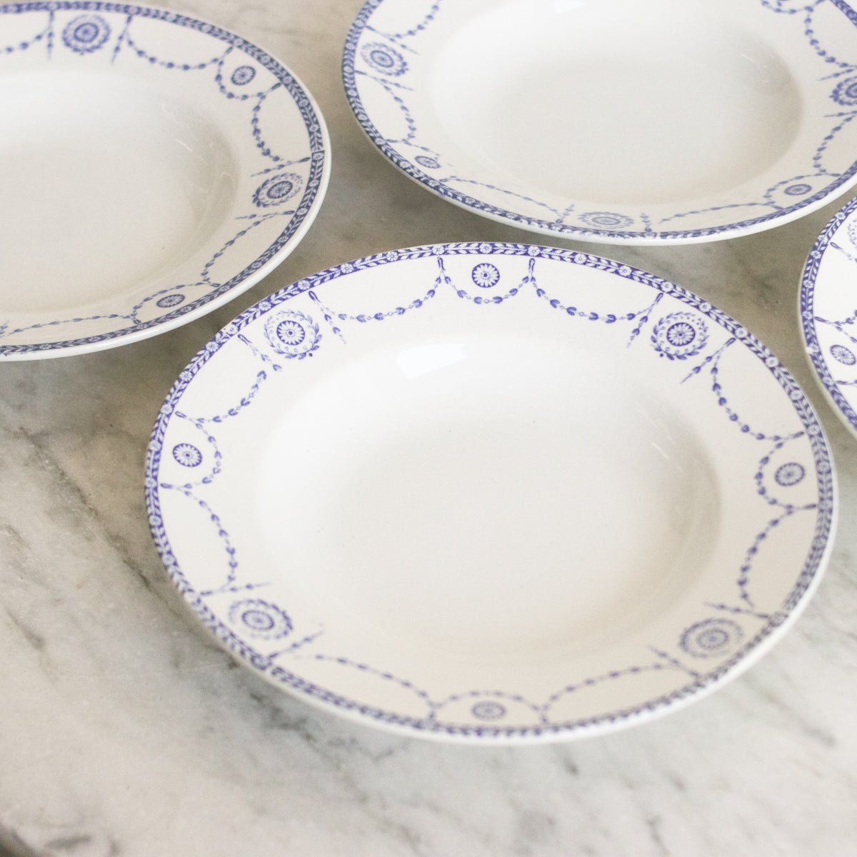 Bonaparte Transferware Soup Bowl Set of 4 - elsie green - the french kitchen