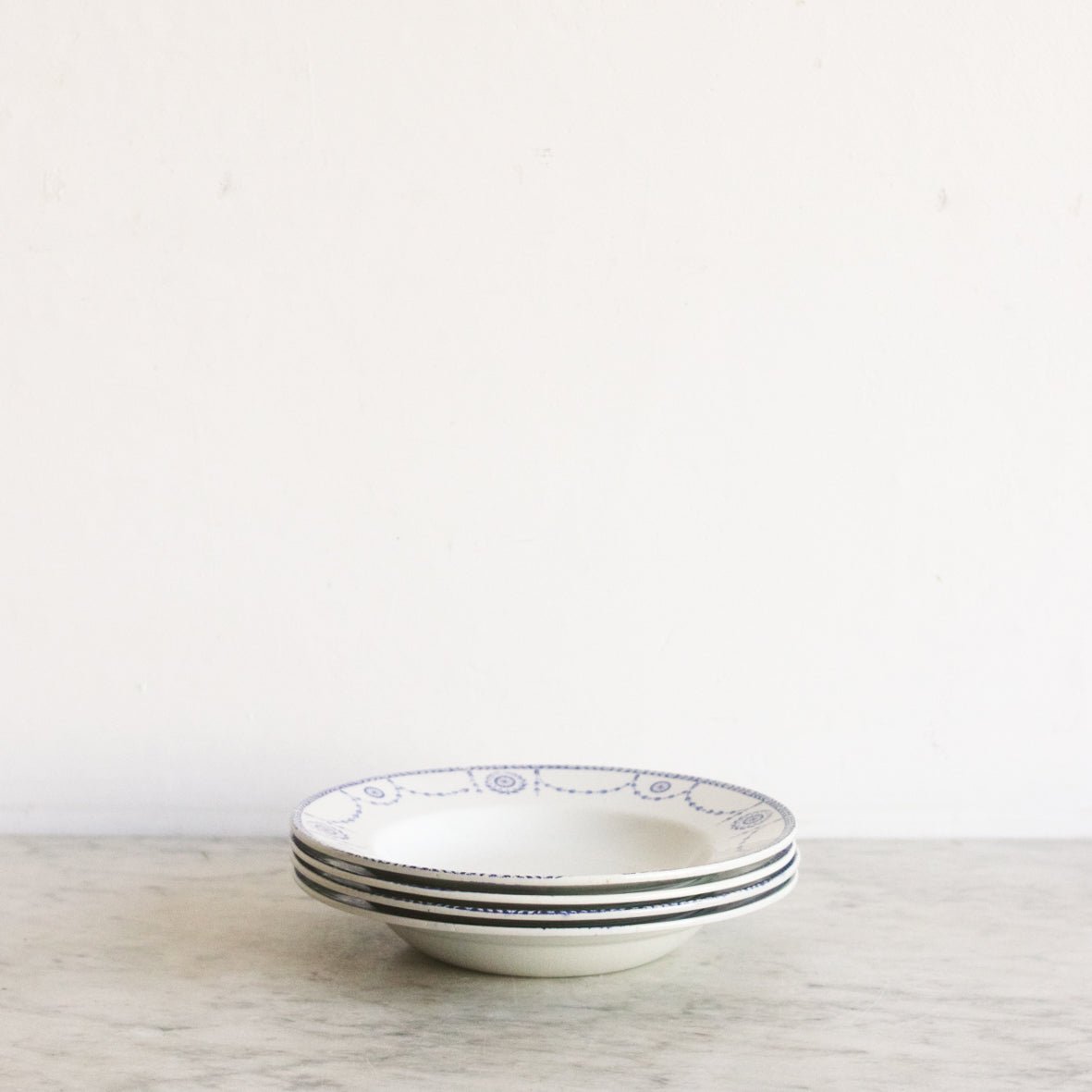 Bonaparte Transferware Soup Bowl Set of 4 - elsie green - the french kitchen