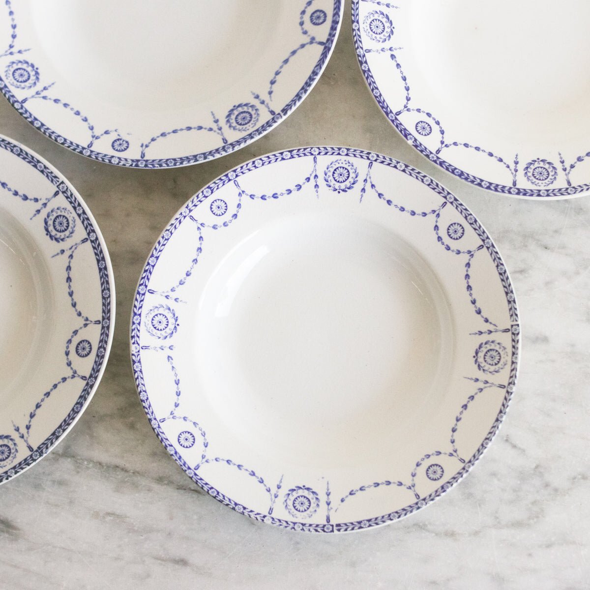 Bonaparte Transferware Soup Bowl Set of 4 - elsie green - the french kitchen