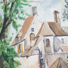 Bourgogne Maison Watercolor Painting - elsie green - art
