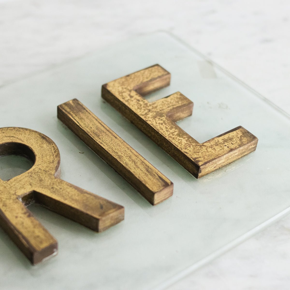 Brass Bijouterie Sign - elsie green - art