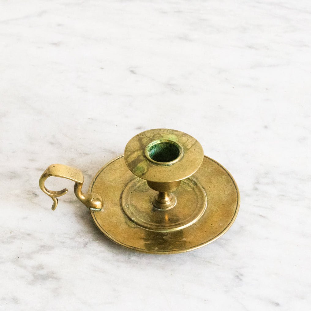 Brass Chamber Candlestick - elsie green - Decor