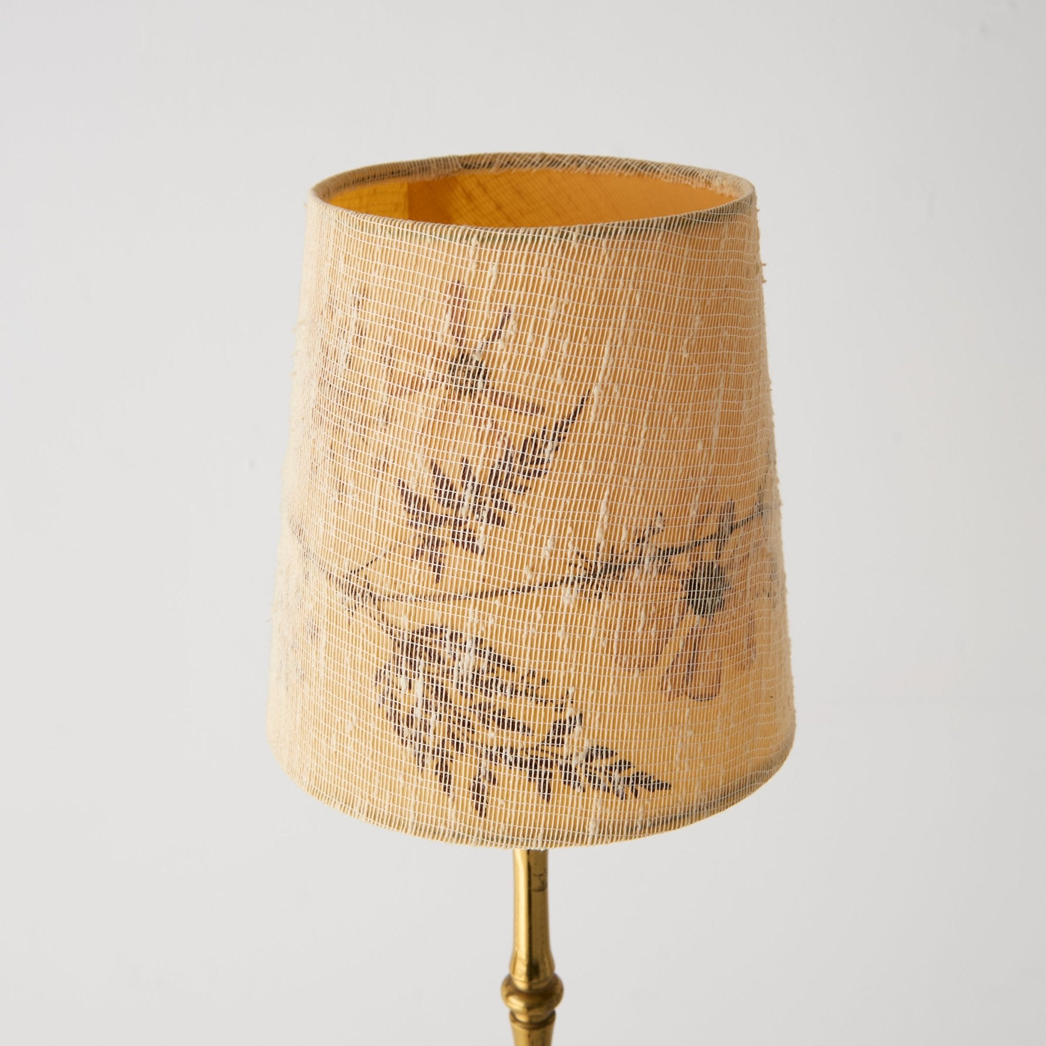 Brass Floor Lamp with Botanical Shade - elsie green - decor