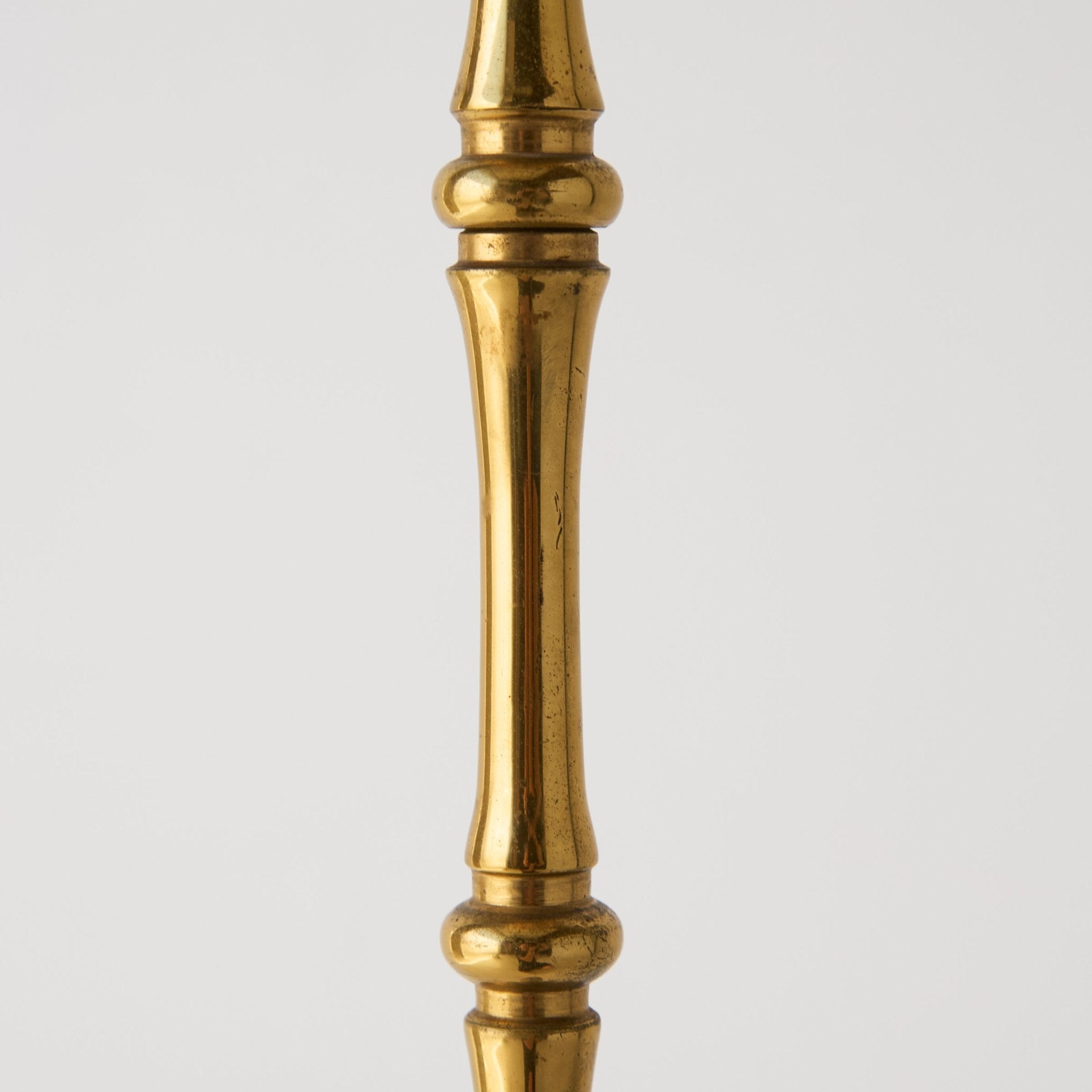 Brass Floor Lamp with Botanical Shade - elsie green - decor