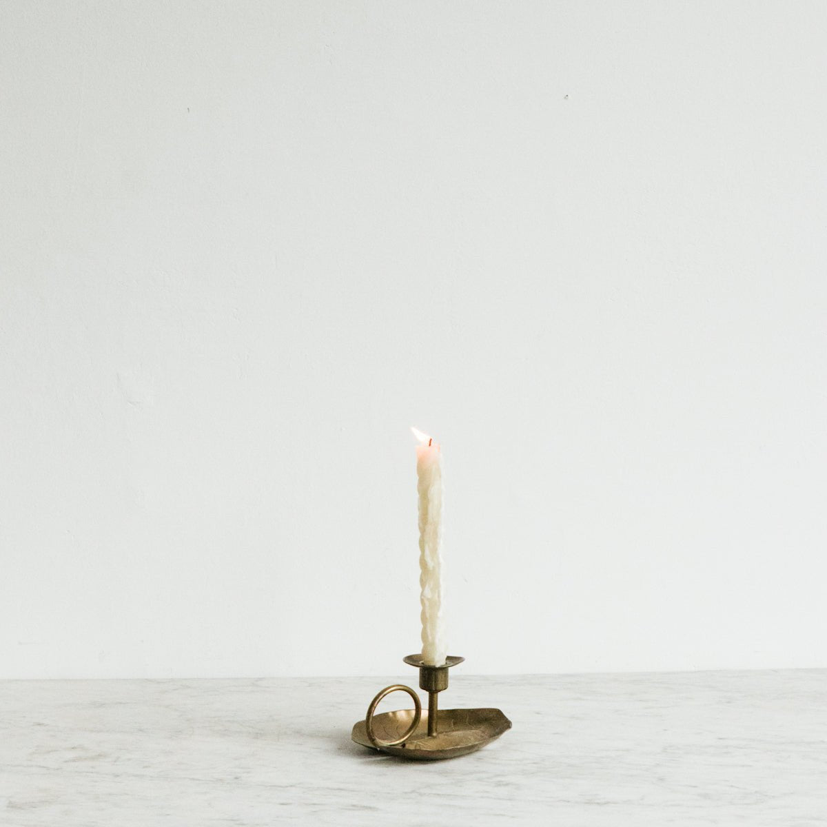 Brass Lilypad Chamber Candlestick - elsie green - Decor