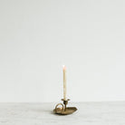 Brass Lilypad Chamber Candlestick - elsie green - Decor