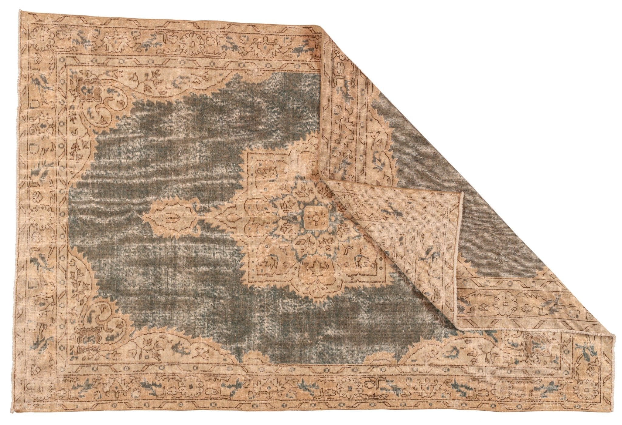 Caen Vintage Rug | 5'7" x 8'6" - elsie green - textiles