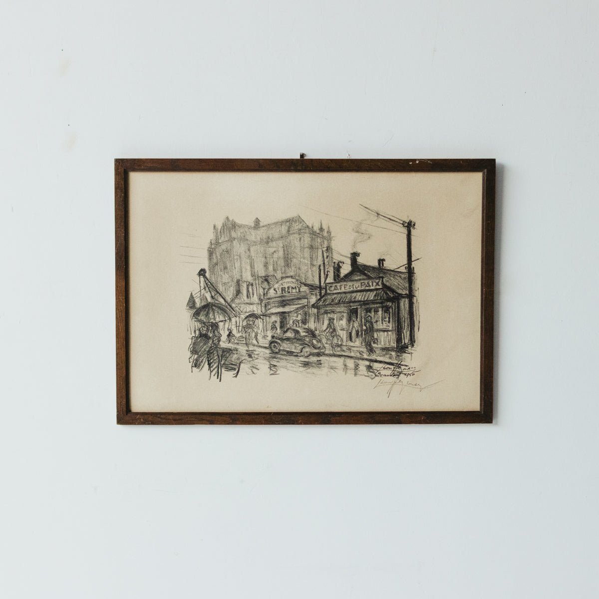 Cafe de la Paix Drawing - elsie green - art