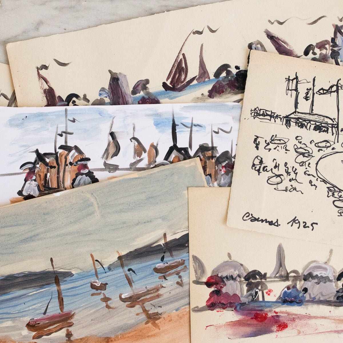 Cannes Study In Watercolor | Joseph Diotallevi - elsie green - Art