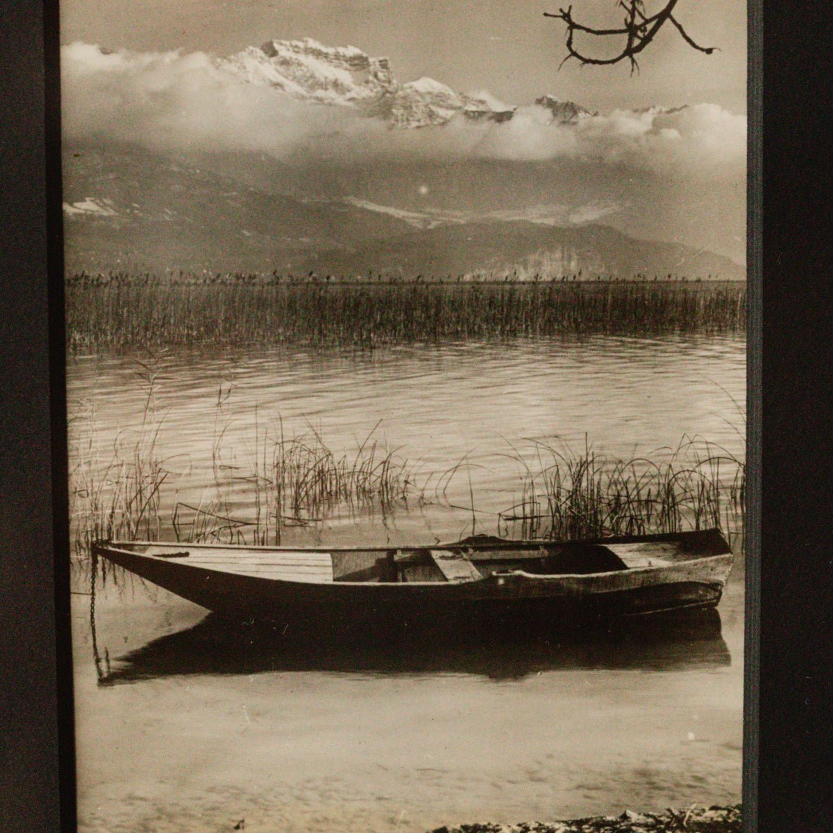 Canoe in Mountain Pond Photograph - elsie green - art