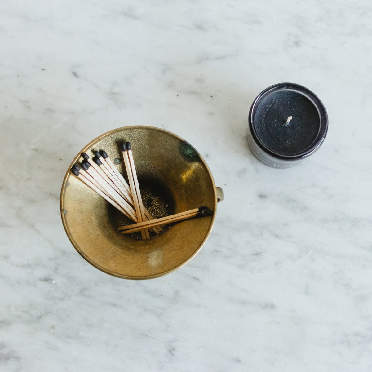 Cast Brass Match Caddy - elsie green - decor