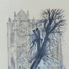 Cathedral with Barren Tree Drawing - elsie green - art