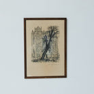 Cathedral with Barren Tree Drawing - elsie green - art