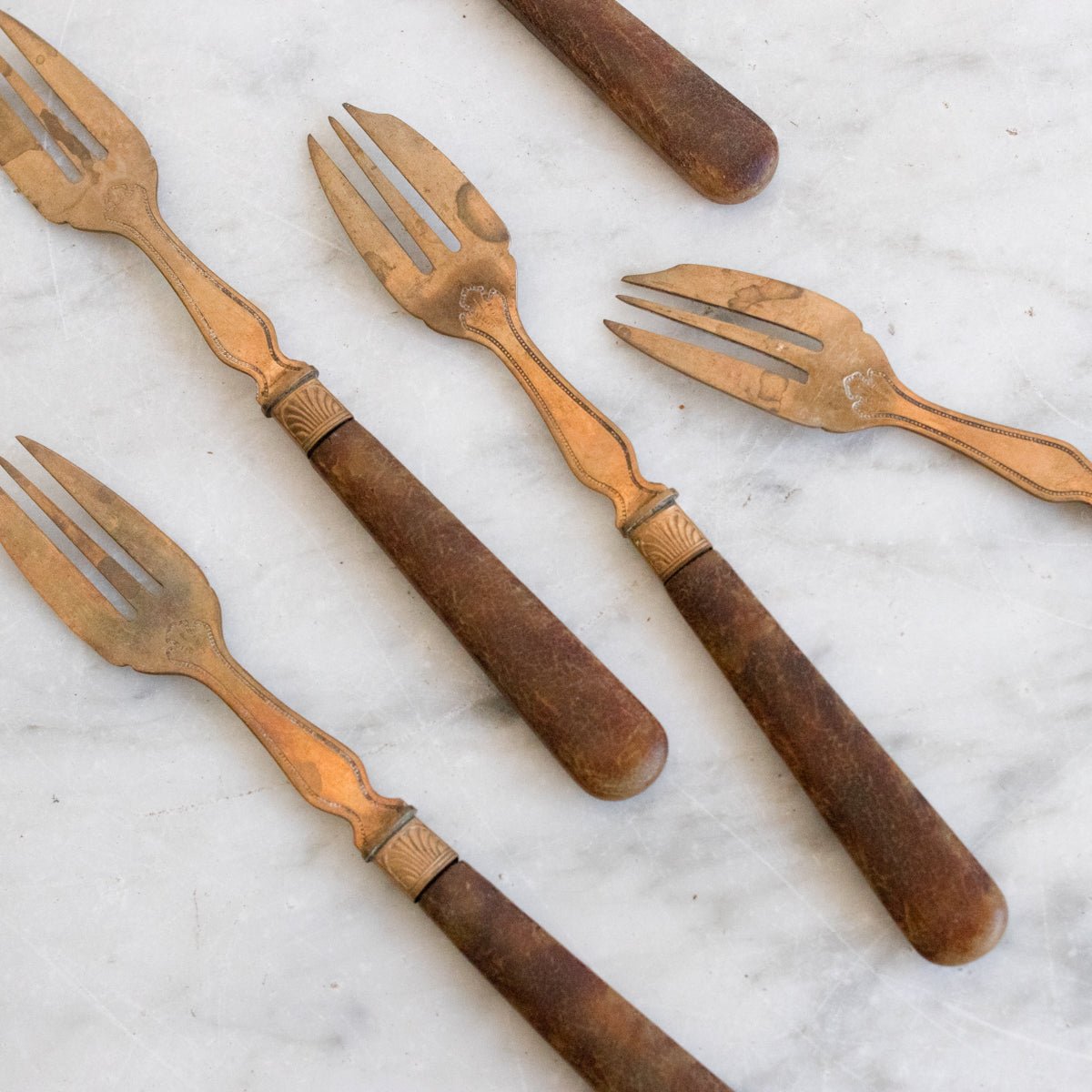Celluloid Seafood Forks Set Of 5 - elsie green - The French Kitchen