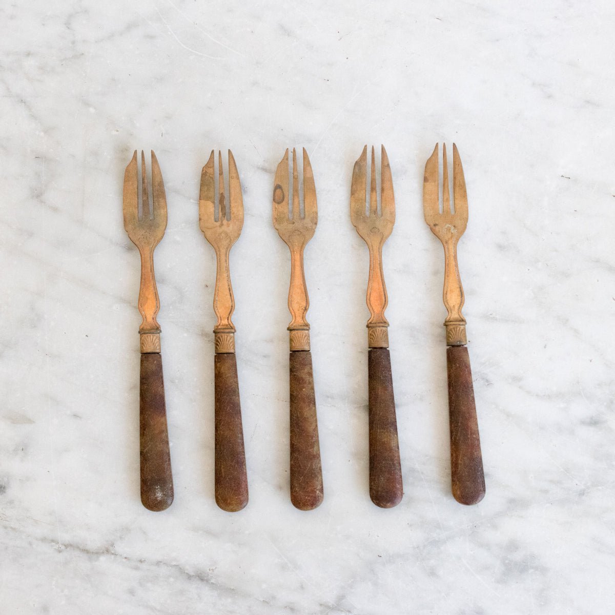 Celluloid Seafood Forks Set Of 5 - elsie green - The French Kitchen