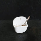 Ceramic Salt Cellar with Petite Salt Spoon - elsie green - the french kitchen