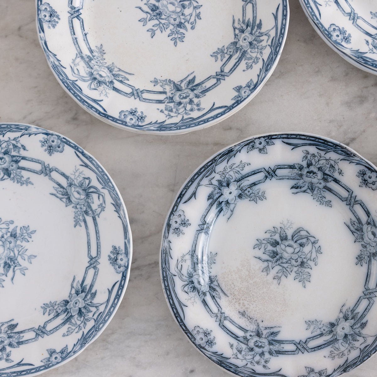Ceres Flow Blue Transferware Dinner Plate Set of 4 - elsie green - the french kitchen