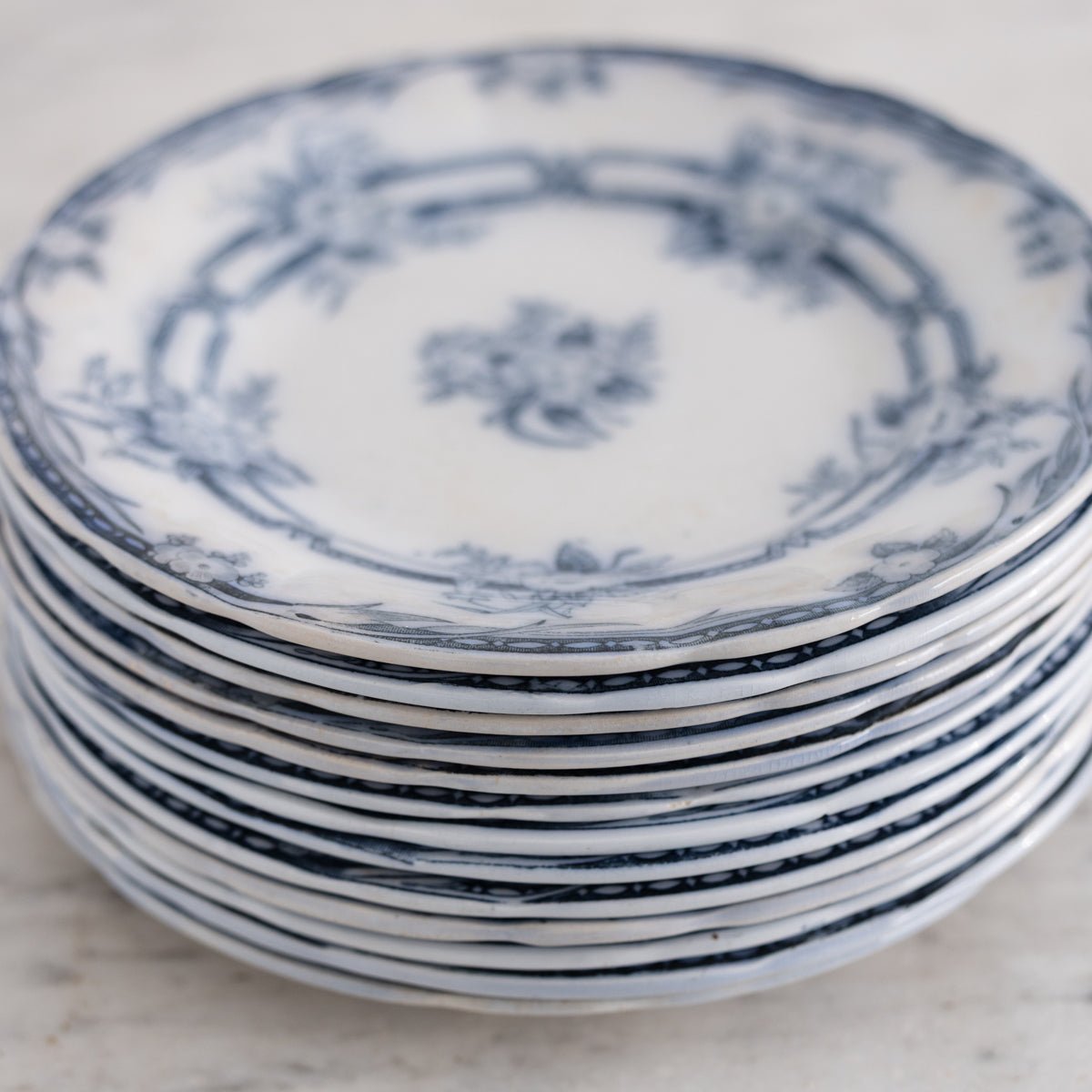 Ceres Flow Blue Transferware Dinner Plate Set of 4 - elsie green - the french kitchen
