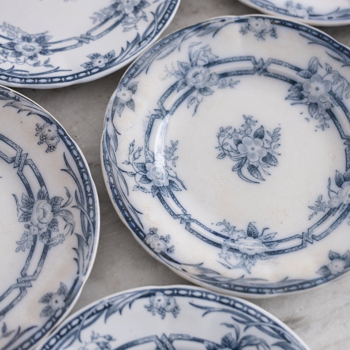 Ceres Flow Blue Transferware Dinner Plate Set of 4 - elsie green - the french kitchen