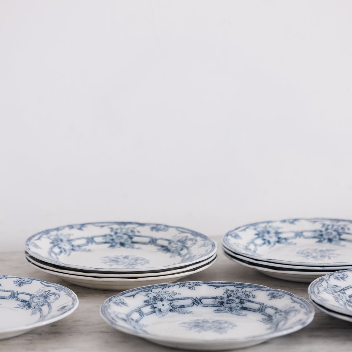 Ceres Flow Blue Transferware Dinner Plate Set of 4 - elsie green - the french kitchen
