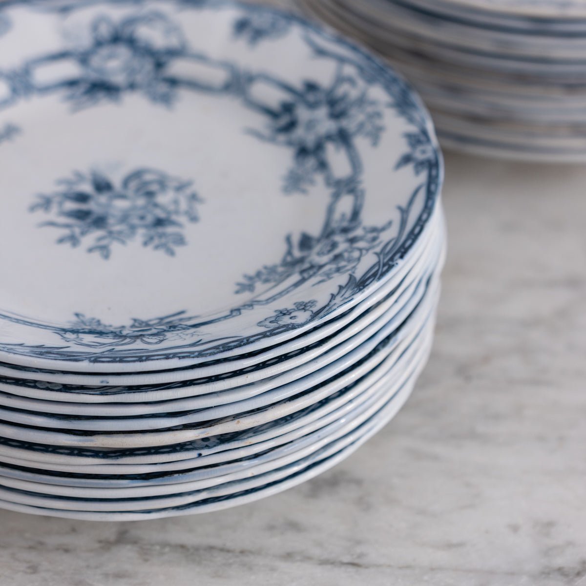 Ceres Flow Blue Transferware Dinner Plate Set of 4 - elsie green - the french kitchen