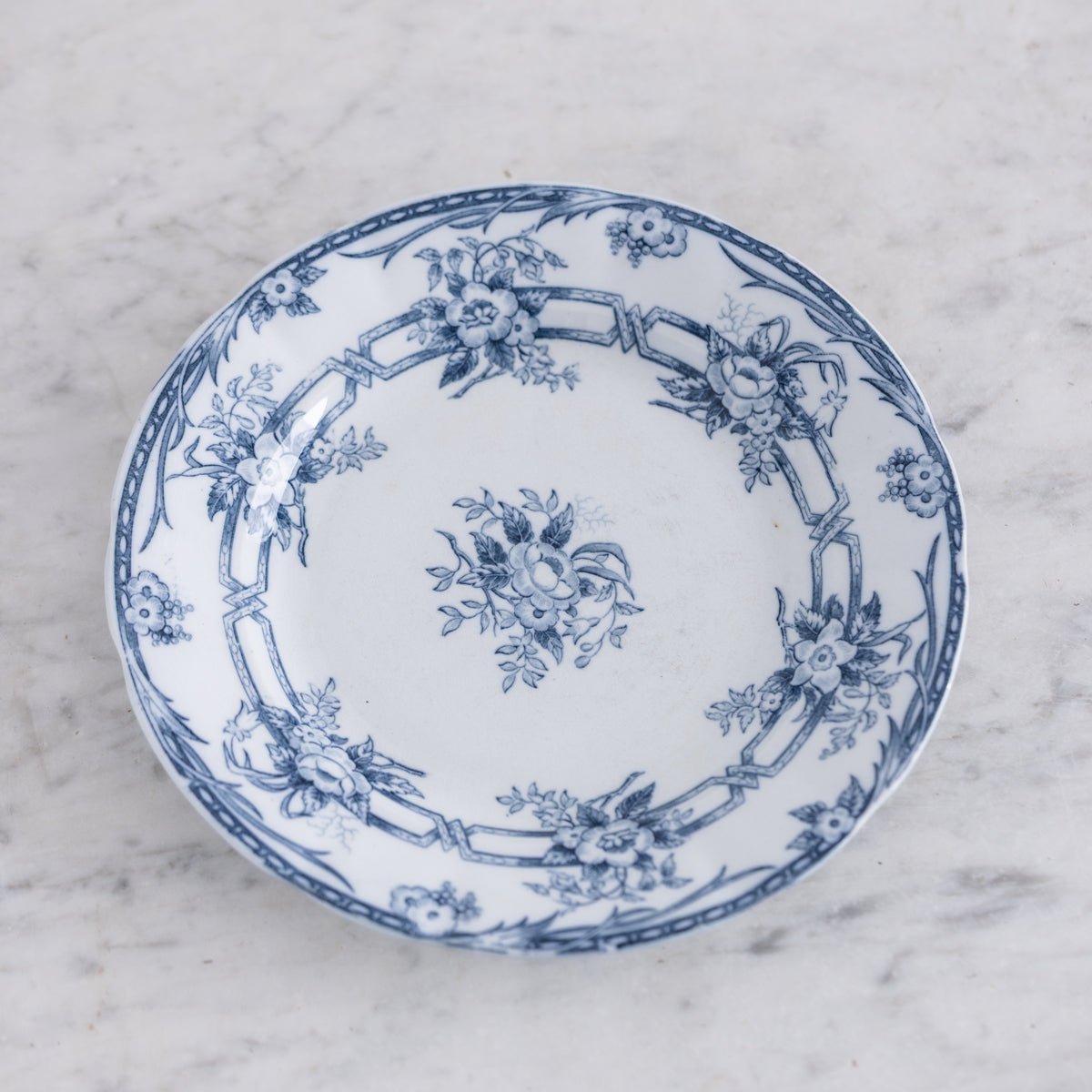 Ceres Flow Blue Transferware Salad Plate Set of 4 - elsie green - the french kitchen