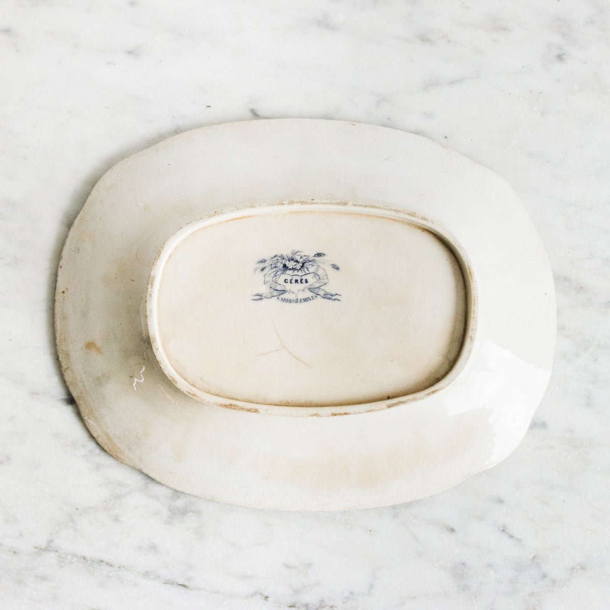Ceres Transferware Flow Blue Platter - elsie green - the french kitchen