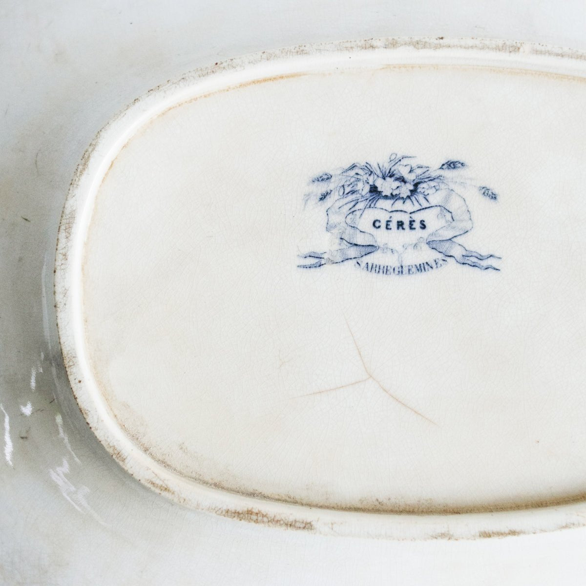 Ceres Transferware Flow Blue Platter - elsie green - the french kitchen