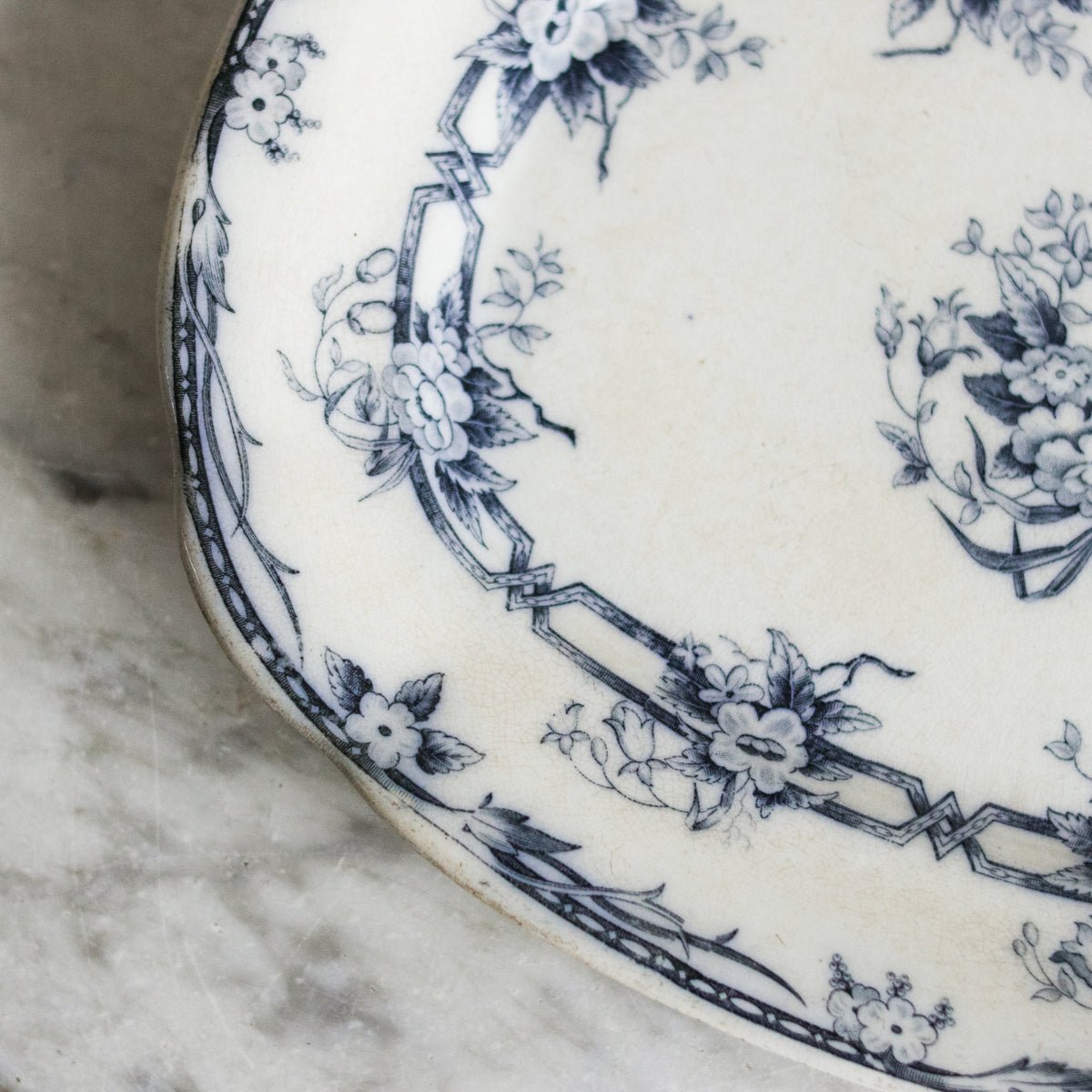 Ceres Transferware Flow Blue Platter - elsie green - the french kitchen