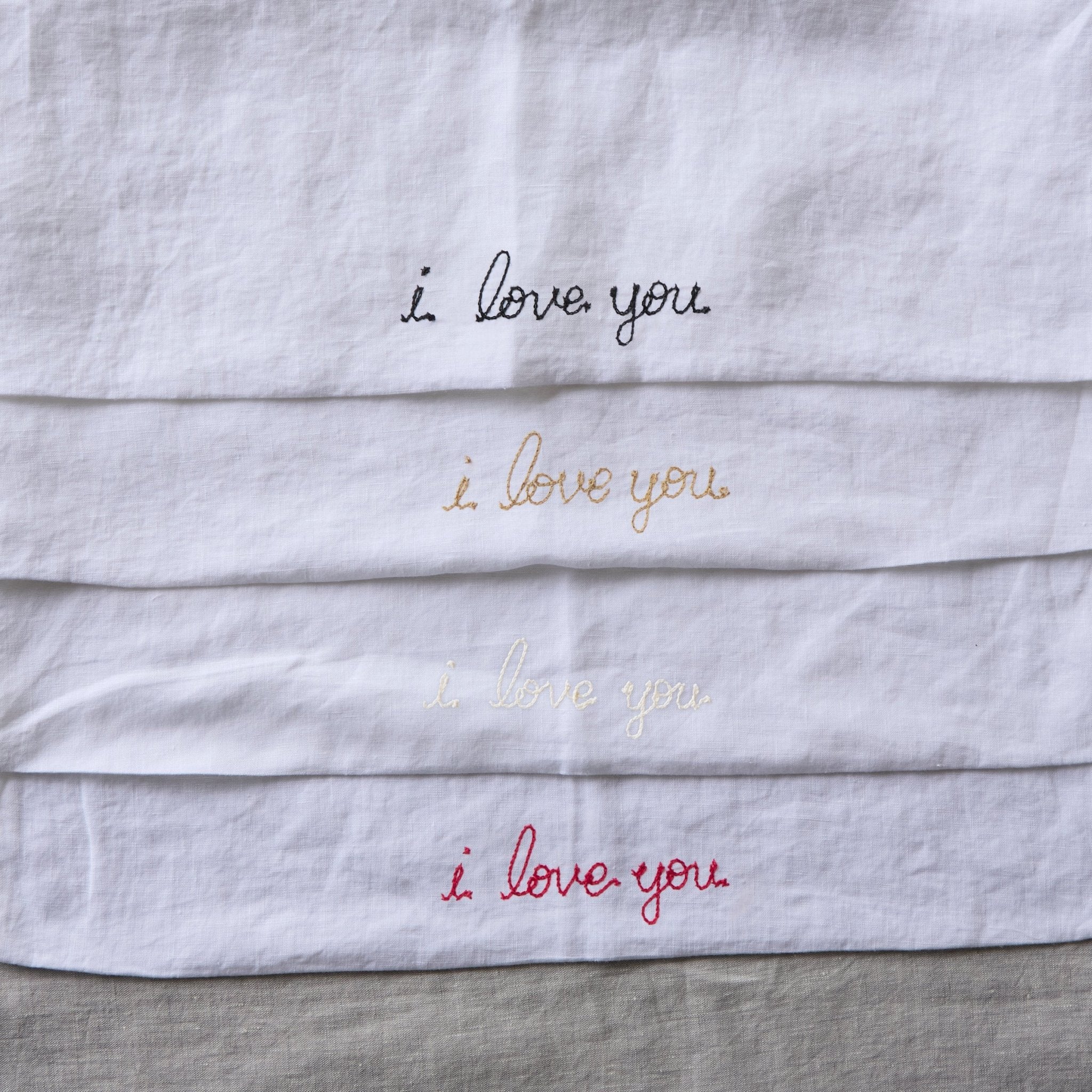 Chain Stitch Sentiment Pillowcase - elsie green - textiles