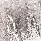 Chapel Drawing in Pen and Ink - elsie green - Art