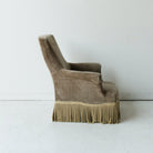 Chenille Napoleon Arm Chair - elsie green - furniture