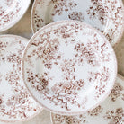 Cherry Blossom Transferware Plate Set Of 5 - elsie green - The French Kitchen