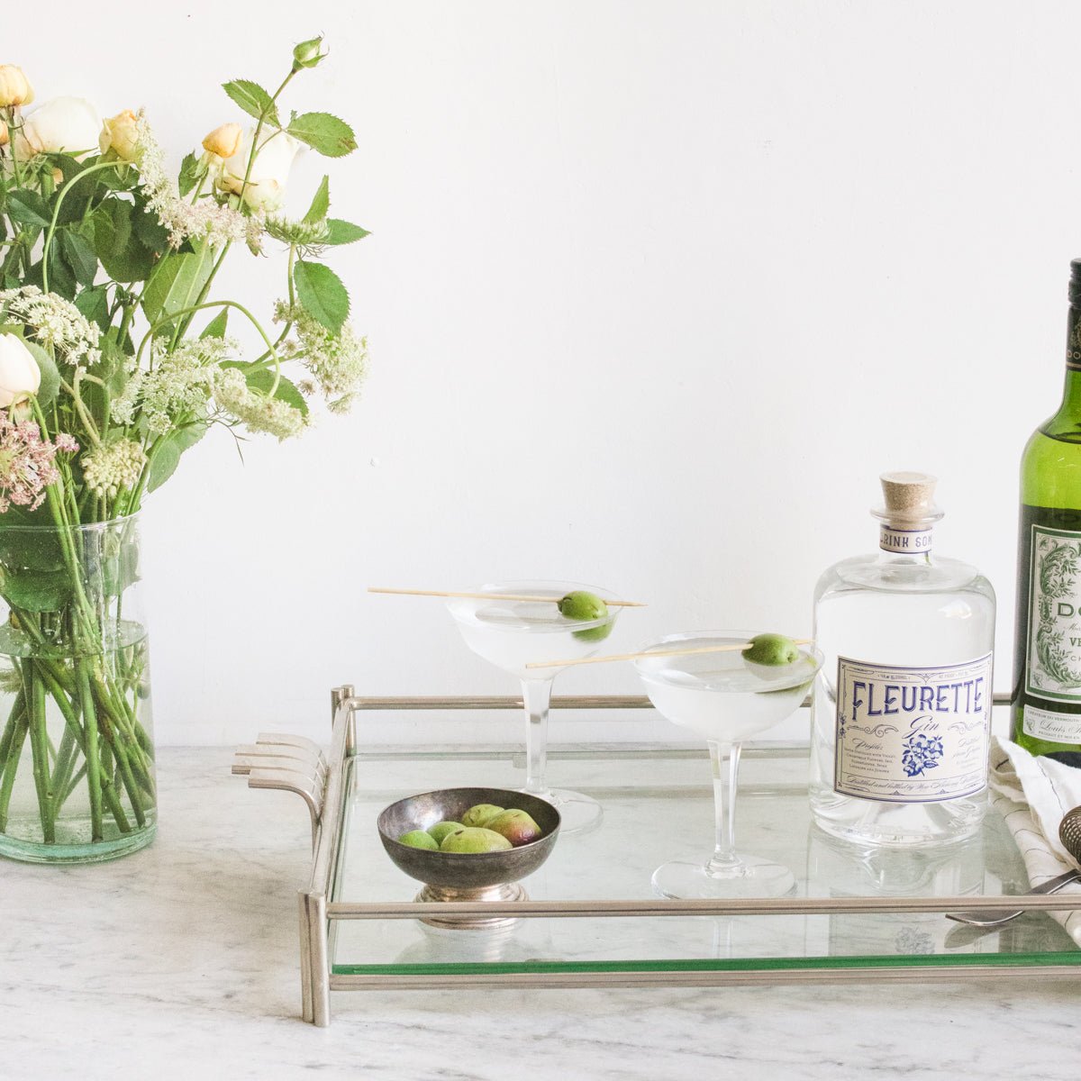 Christian Dior Silver Bar Tray - elsie green - The French Kitchen