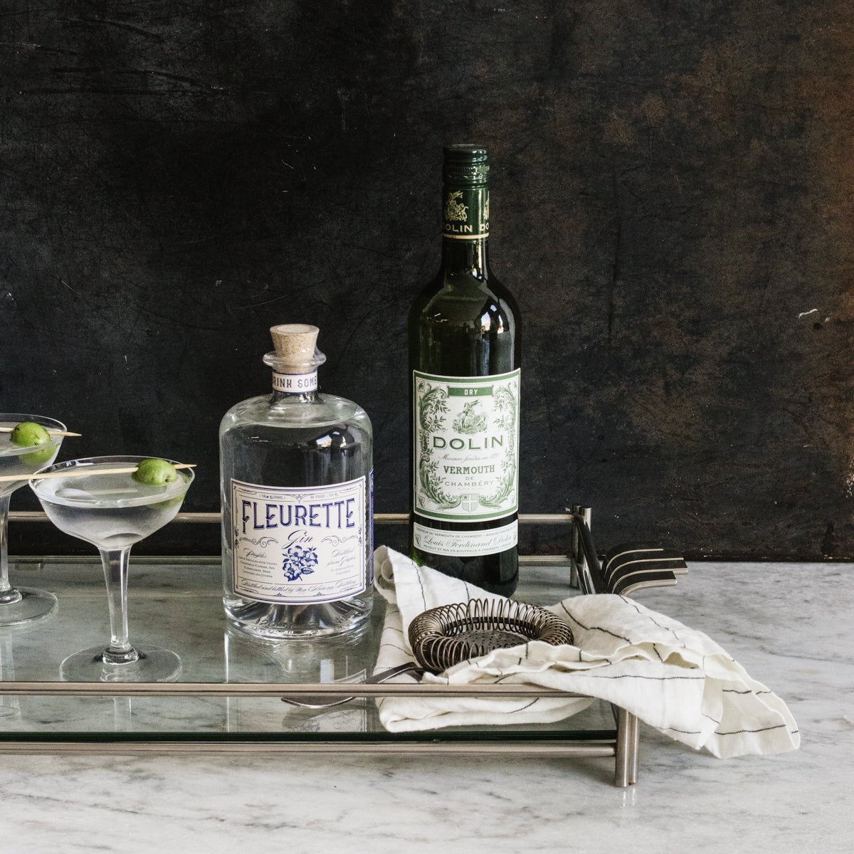 Christian Dior Silver Bar Tray - elsie green - The French Kitchen